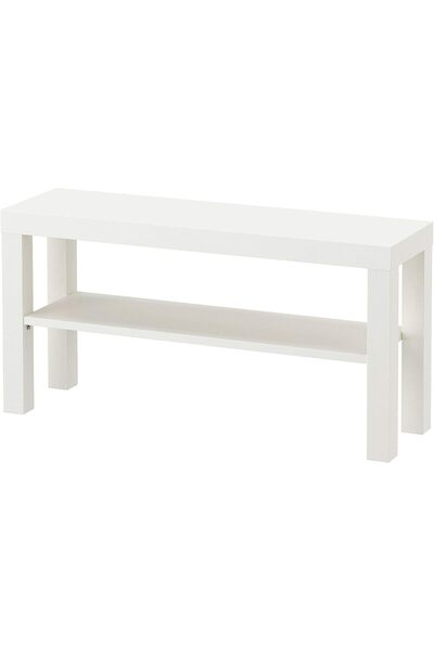 Generic TV Stand White Media Console Table, 90×26×45 cm