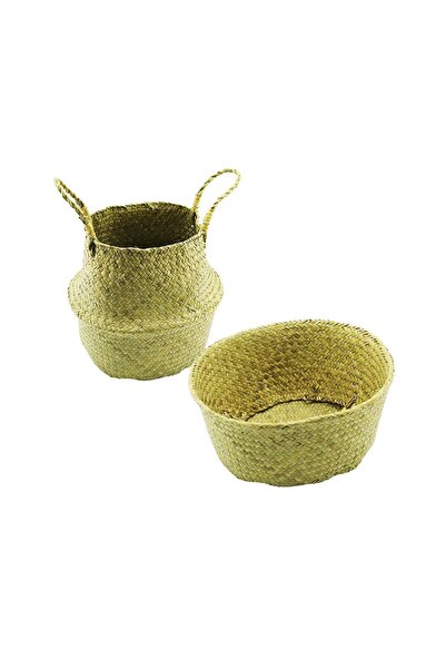 Go İthalat 2in1: with Handle - Without Handle Wicker Organizer Basket Ch: 33---25Cmy:15-30Cm (5273)