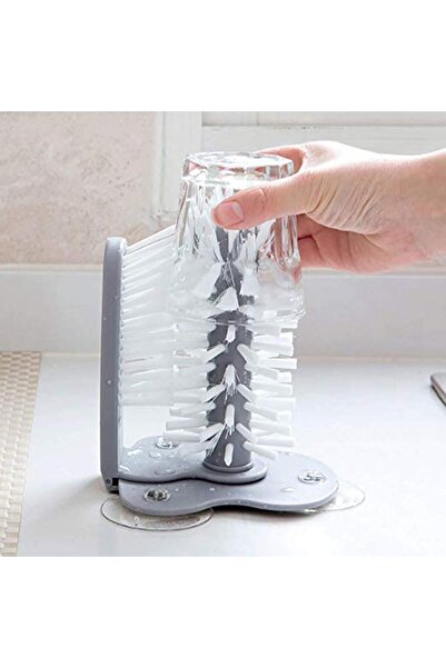 Go İthalat Practical, Easy and Functional Handheld Dishwashing Brush with Suction Cup (5273)