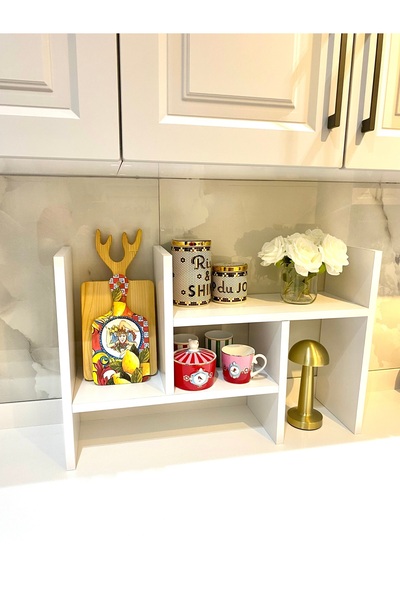 Mağaraahşap Ayarlanabilir Masaüstü Kitaplık Rafı 2 Parça Ofis ve Çalışma Masa...