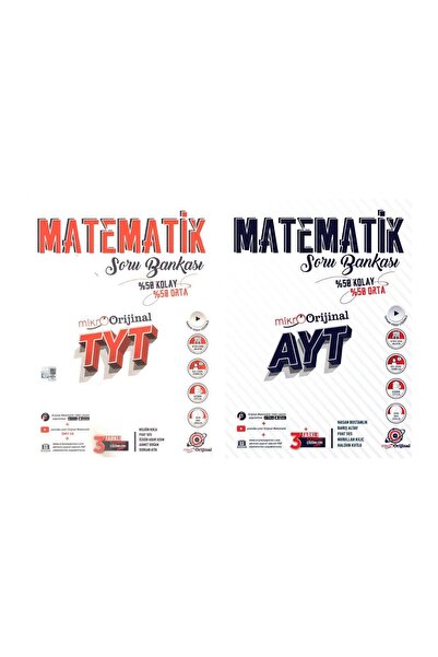 Orijinal Yayınları Mikro Orjinal TYT Matematik Soru Bankası + Mikro AYT Matem...