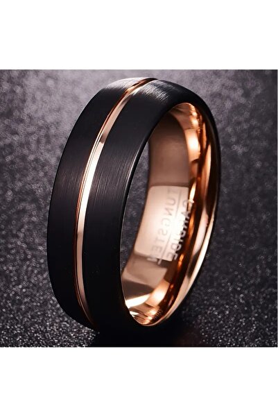 MORESUN Erkek BONLAVIE 8mm Tungsten Karbür Düğün Yüzüğü