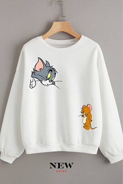 New Shine سويت شيرت بياقة دائرية مطبوع عليه توم وجيري