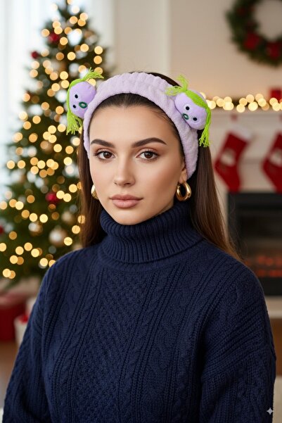 KANİNCHEN رباط شعر نسائي فائق النعومة لغسل الوجه، رباط شعر مرن للمكياج