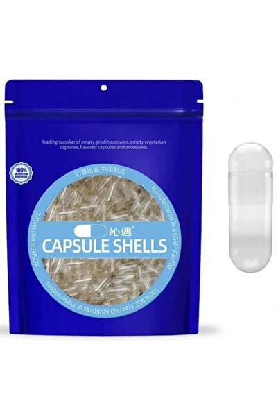 Fstyle 0 كبسولة - كبسولات جيلاتينية شفافة فارغة (1000 كبسولة) كبسولات هلامية ...