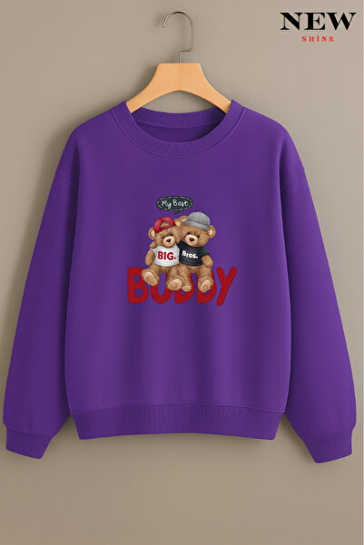 New Shine أفضل سويت شيرت مطبوع عليه ياقة الدراجة من My Best