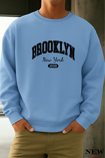 New Shine سويت شيرت برقبة دائرية مطبوعة من بروكلين نيويورك
