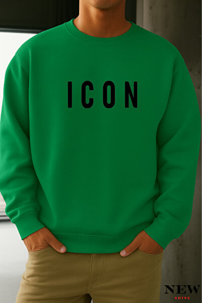 New Shine Icon Printed Crew Neck Sweatshirt