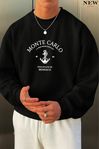 New Shine سويت شيرت مطبوع برقبة دائرية من مونت كارلو