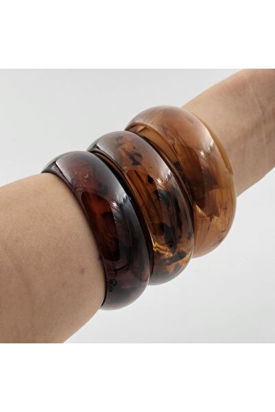 İnci Mercan Bujiteri Akrilik Reçine Resin Kemik Bileklik - 3 Lü (Kalın) - Ekr...