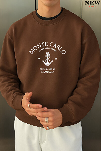 New Shine سويت شيرت مطبوع برقبة دائرية من مونت كارلو