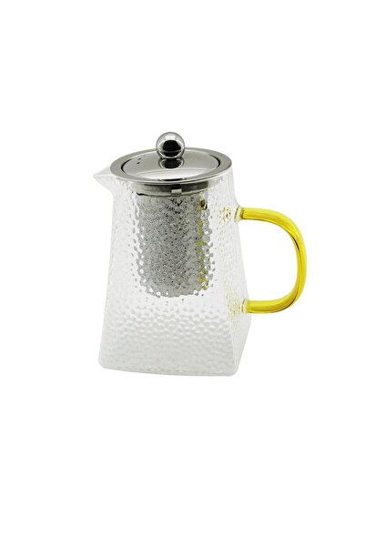 Go İthalat Square Embosed - Borosilicate Glass Teapot 550ml (5273)