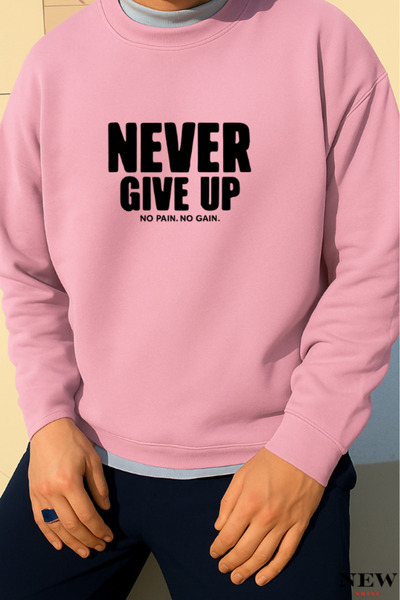 New Shine سترة مطبوعة بياقة دائرية من Never Give Up