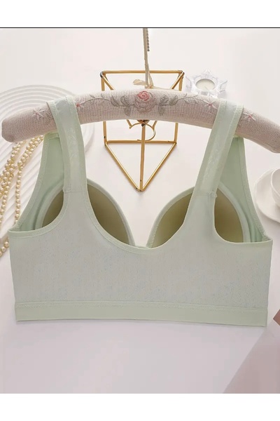 SATTENS Σουτιέν χωρίς επένδυση με κουμπιά μπροστά - Άνετο ελαστικό σουτιέν με μαλακή εφαρμογή με χοντρά λουράκια