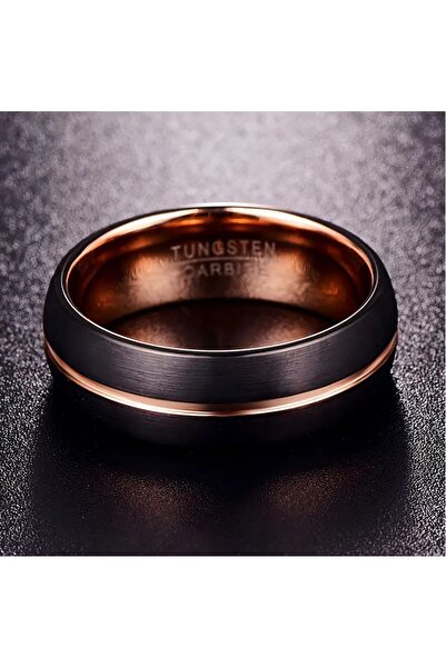 MORESUN Erkek BONLAVIE 8mm Tungsten Karbür Düğün Yüzüğü