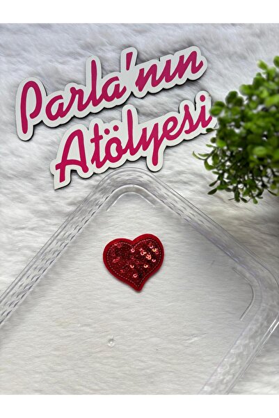 SOFT 0-3 Years Old Baby with Little Hair or No Hair Hair Clip Red Sequin Heart