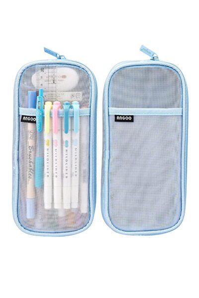 Meyra Accessories angoo special şeffaf fileli geniş kapasiteli lüx sevimli hediyelik kalemlik cüzdan okul öncesi