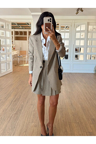 My Blog Mustard Jacket Shorts Set - 9546