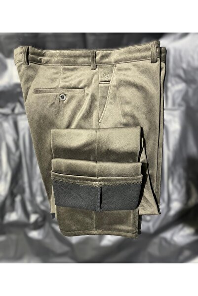 Güray Store Slim Corduroy Pants with Fleece Inside Classic Cut Velvet