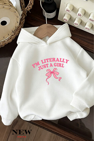 New Shine Детска суитшърт с качулка и щампа