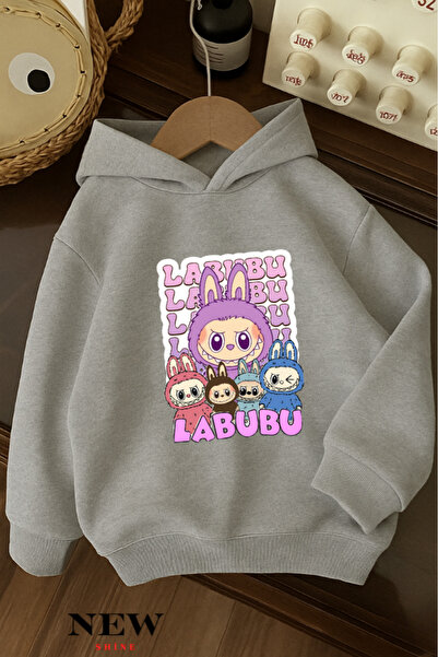 New Shine Hanorac cu glugă pentru copii cu imprimeu Labubu