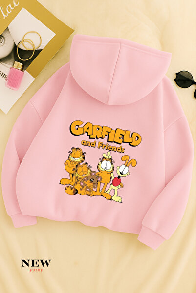 New Shine Παιδικό φούτερ με κουκούλα με στάμπα Garfield