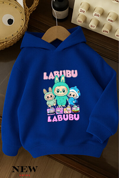 New Shine Hanorac cu glugă pentru copii cu imprimeu Labubu