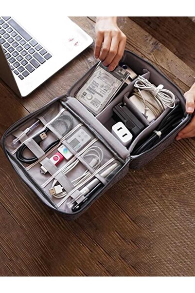 Fstyle Multifunctional digital accessories storage and organizing bag, mobile phone and power bank cables, charging cables organization