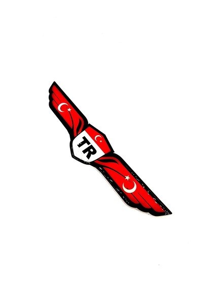 BsElektronik Damla Sticker Bagaj Arma Bıyık Arma Türk Bayrağı TR Damla Sticke...