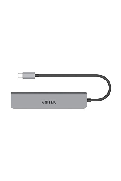 Unitek موزع USB-C 7 في 1 مع منفذ HDMI بدقة 4K، وPD بقوة 100 واط، وUSB-C وUSB-A، وقارئ بطاقات SD/TF - من الألومنيوم | H1118A