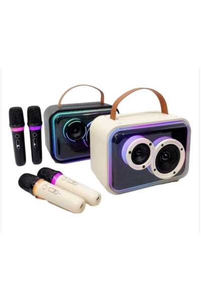 Generic Colorful Rechargeable Outdoor Bluetooth Speaker Mini Karaoke Speaker with 2 Wireless Microphones