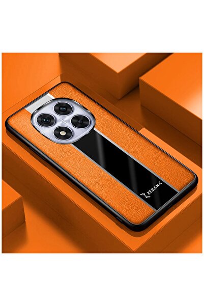 Zebana حافظة متوافقة مع هاتف Xiaomi Poco X7، حافظة جلدية فاخرة باللون البرتقالي