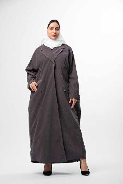 outline Suede blazer abaya