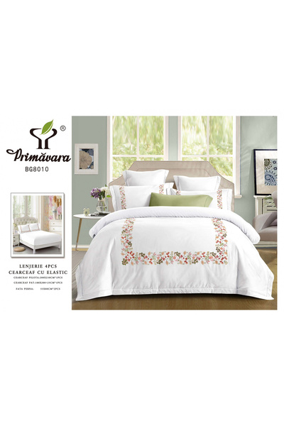 FIONNA.RO Lenjerie Din Bumbac Tip Finet Premium Cu Elastic - Mini Floricele