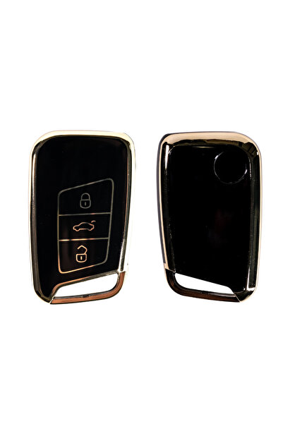 LUVLU Husa de protectie cheie keyless Volkswagen Golf 7, Touran, Tiguan, Arte...