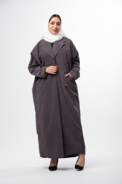 outline Suede blazer abaya