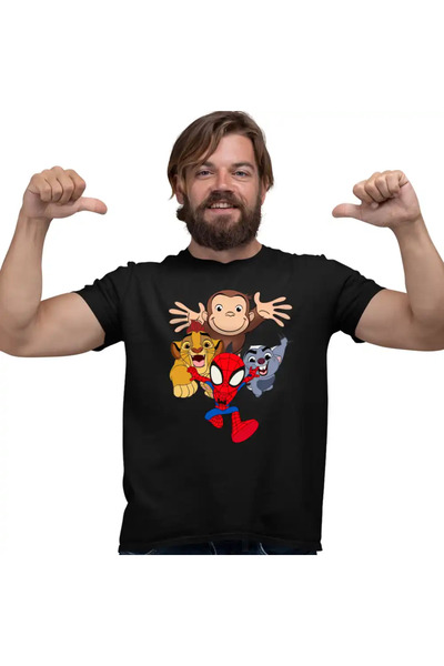 OEM Tricou Barbati Curiosul George Garda Felina Zion Spidey