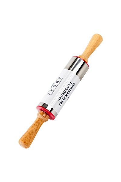 Bigohobi Bambu Saplı Metal Merdane, Hamur Açmasını Sevenlere Özel Merdane, Small