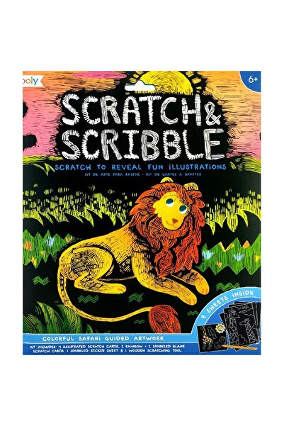 Ooly Scratch & Scribble Colorful Safari Scribbler