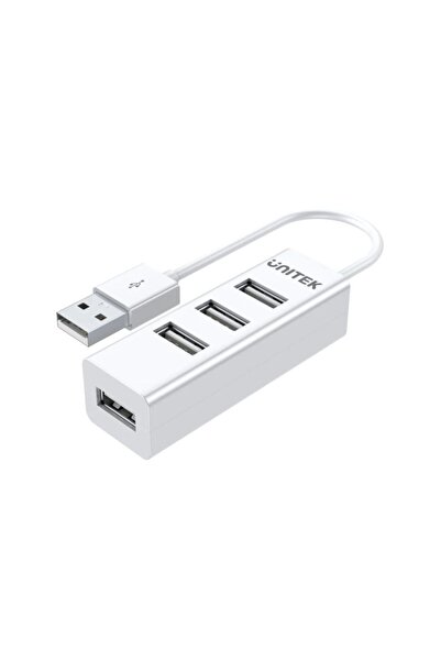Unitek 4-Port USB 2.0 Hub – 480Mbps, Plug & Play, White | Y-2146