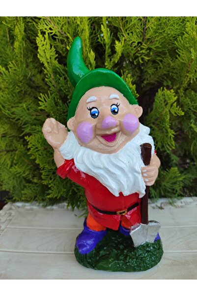 BilgeCe hoMe Cüce heykel, sevimli cüce biblo, alçı biblo