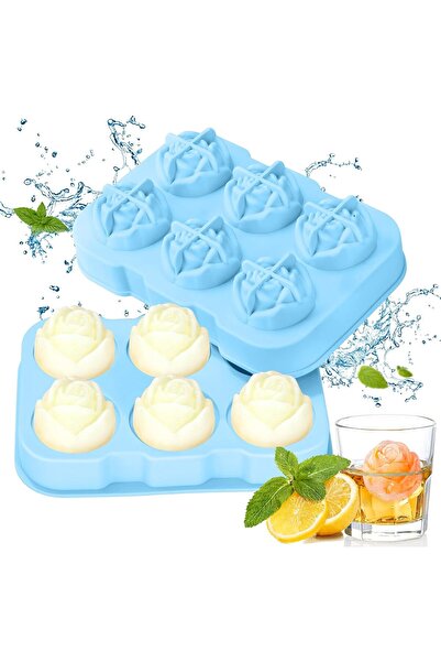 OEM Silicone Ice Cube Mold with Rose Design