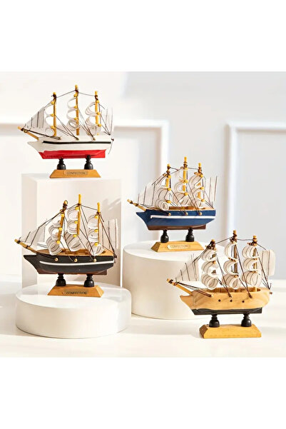 Wolawood Ahşap Gemi Maketi El Yapımı Dekoratif Yelkenli Model Nautical Retro ...