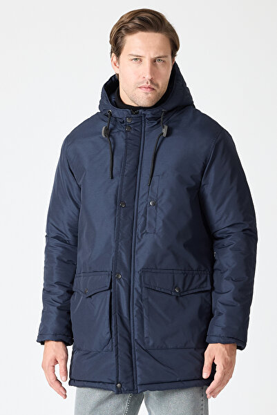 STONCS Чоловіча синя парка з капюшоном