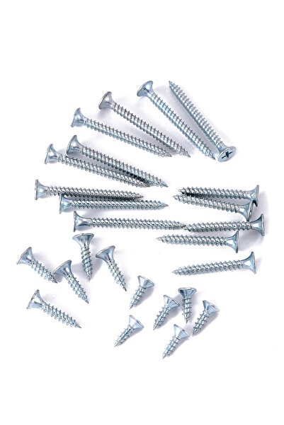 Lawazim مجموعة براغي الحوائط الجافة - 100 قطعة براغي برؤوس متعددة الأحجام للحوائط والأرفف والاستخدام المنزلي