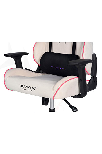 XMAX / Rio Balerion Terletmez Kadife Kumaş Beyaz Gaming Oyuncu Koltuğu / 120 Kg Taşır