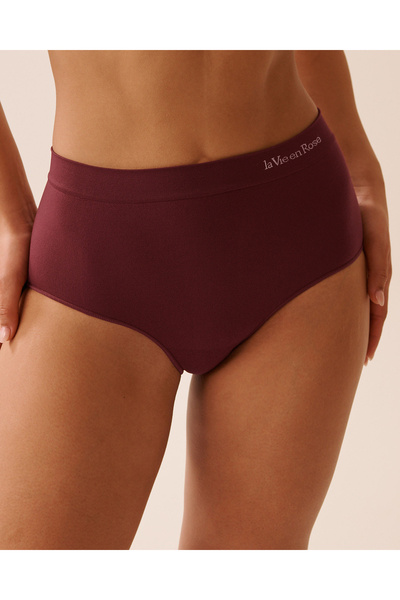 La Vie en Rose Seamless Fabric High Waist Bikini Panty