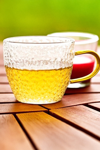 Home Aurina Set of 6 Glass Tea Coffee Espresso Cups with Handles 110 ml