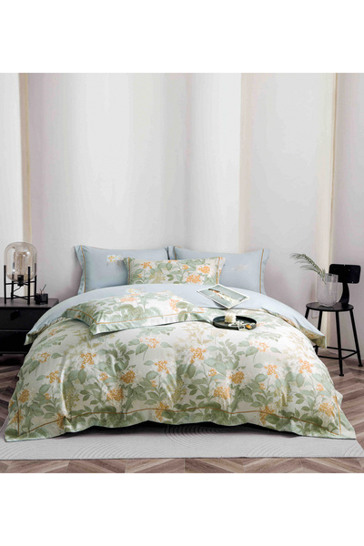 FIONNA.RO Lenjerie Din Bumbac Tip Finet PREMIUM Luxury Cu Elastic - Flori De ...