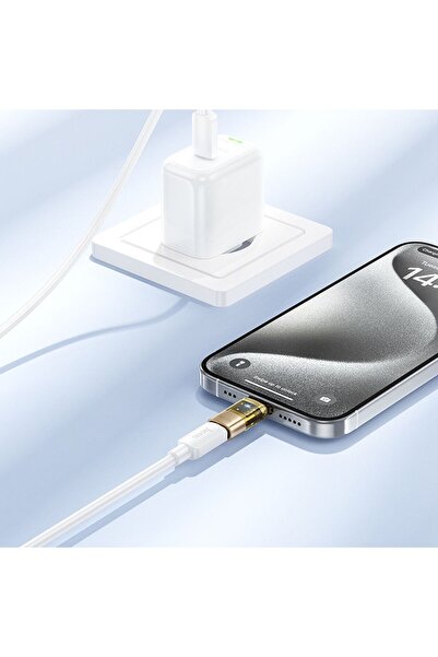 REDz Accessories Προσαρμογέας USB C σε Lightning, Hoco UA36D, Διαφανής Χρυσός